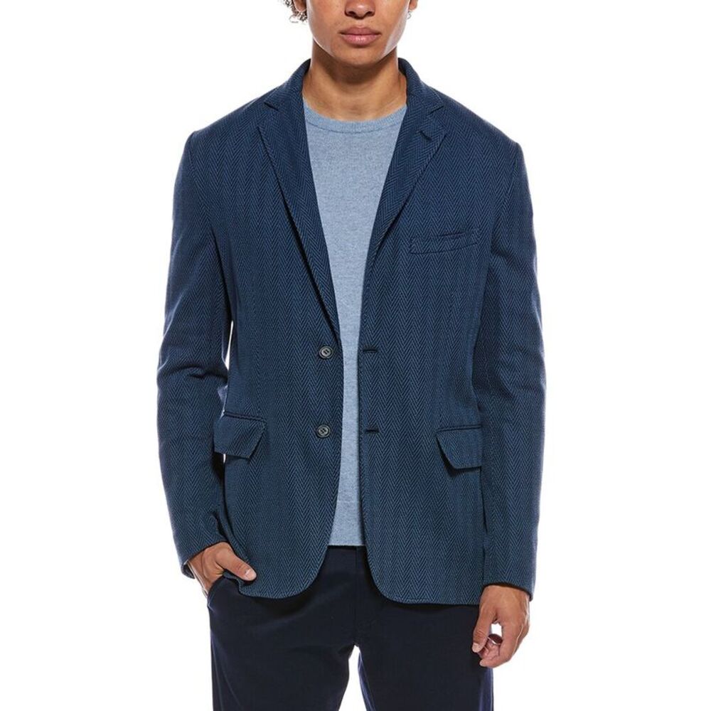Brioni Mens  Textured Jersey Blazer, Navy